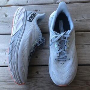 Women's 10 Hoka One One Arahi 6 Light Blue Running Shoes Runners Sneakers Stable